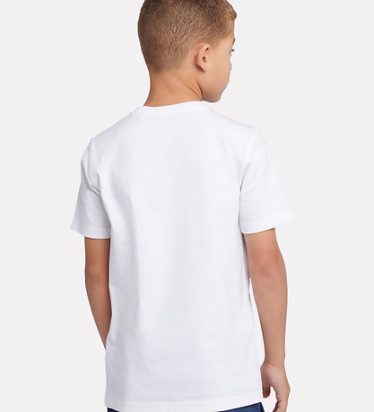 New Balance T-shirt - Stacked Logo - Bright White