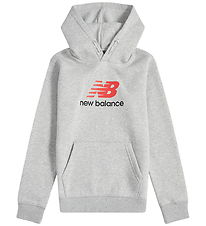 New Balance Hoodie - Stacked Logo - Athletic Grey Heather