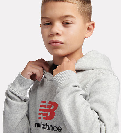 New Balance Hættetrøje - Stacked Logo - Athletic Grey Heather