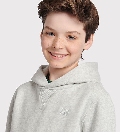 New Balance Hættetrøje - Logo - Ash Heather