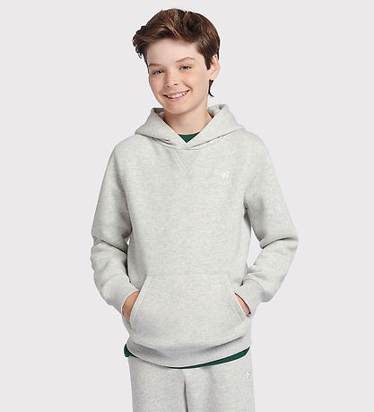 New Balance Hættetrøje - Logo - Ash Heather