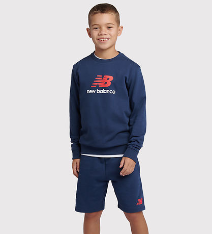 New Balance Sweatshirt - Logo-Print - Navy