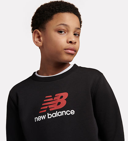 New Balance Sweatshirt - Stacked Logo - Caviar