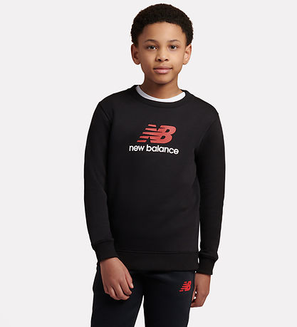New Balance Sweatshirt - Stacked Logo - Caviar