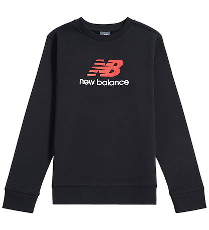 New Balance Sweatshirt - Stacked Logo - Caviar