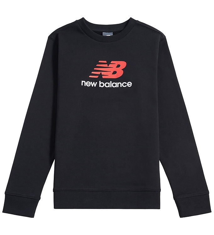 New Balance Sweatshirt - Stacked Logo - Caviar