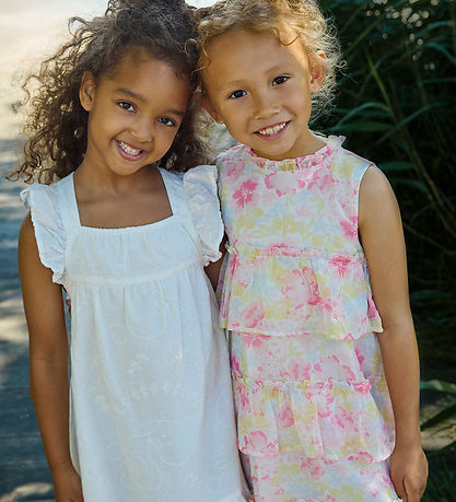 Minymo Kjole - AOP - Bright White