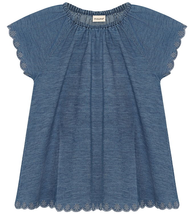 Minymo T-shirt - Hulmønster - Faded Denim