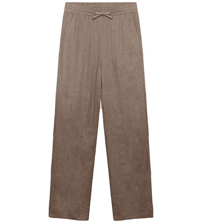 Grunt Bukser - GrAllan - Viskose/Hør - Light Brown