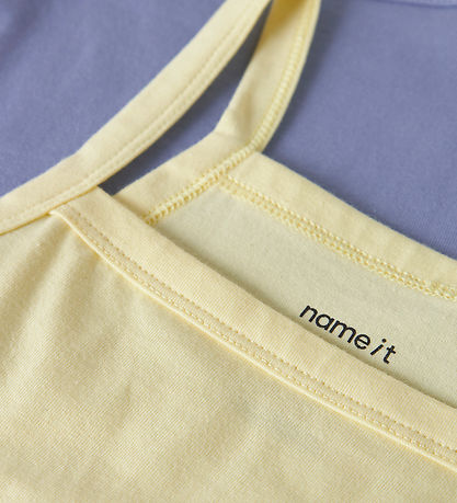 Name It Top - 2-pak - NkfVilina - Pear Sorbet/Purple Impression