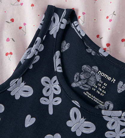 Name It Kjole - 2-pak - NmfVilinse - Cradle Pink/Navy Blazer