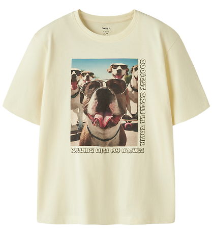 Name It T-shirt - 2-pak - NkmVoto - Pear Sorbet/Chateau Gray