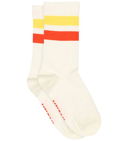 Melton Socken - Sportlich Stripe - Snow White