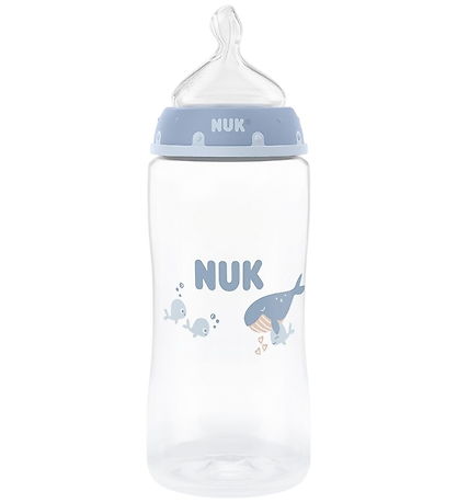 Nuk Sutteflaske - 300 ml - First Choice - Whale - Blå