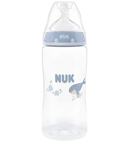 Nuk Sutteflaske - 300 ml - First Choice - Whale - Blå