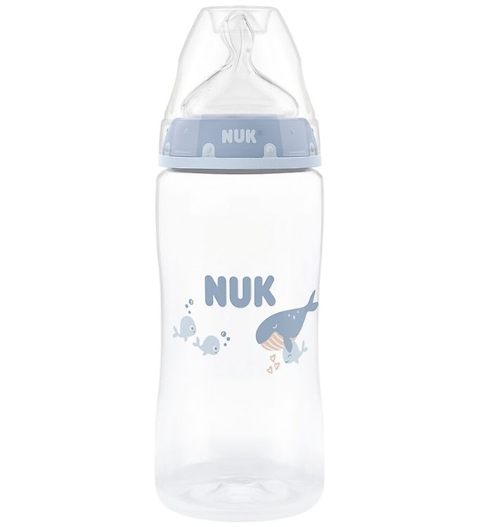 Nuk Sutteflaske - First Choice - 300 ml - Whale - Blå