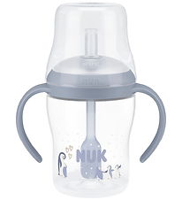 Nuk Drikkedunk m. Sugerør - 150 ml - Penguin - Blå