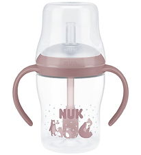 Nuk Drikkedunk m. Sugerør - 150 ml - Bear - Pink