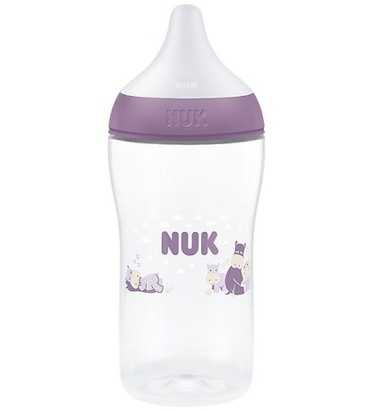 Nuk Sutteflaske - 260 ml - Perfect Match - Hippo - Lilla