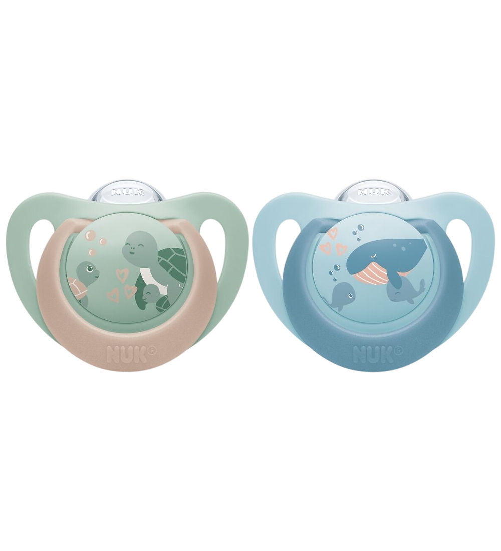 Nuk Schnuller - 2er-Pack - First Choice - Turtle/Whale - Grün/Bl - Nuk - 18-36 mt - Schnuller