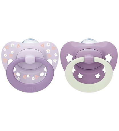 Nuk Sutter - 2-pak - First Choice - Day & Night - Lilla