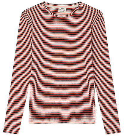 Mads Nørgaard Bluse - Rib - Talino - Fiery Red/Vanilla Ice