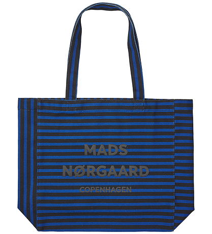 Mads Nørgaard Shopper - Boutiqno Athene - AOP - True Blue/Black
