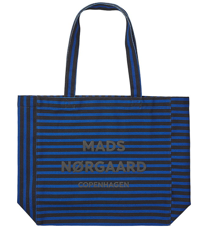Mads Nørgaard Shopper - Boutiqno Athene - AOP - True Blue/Sort