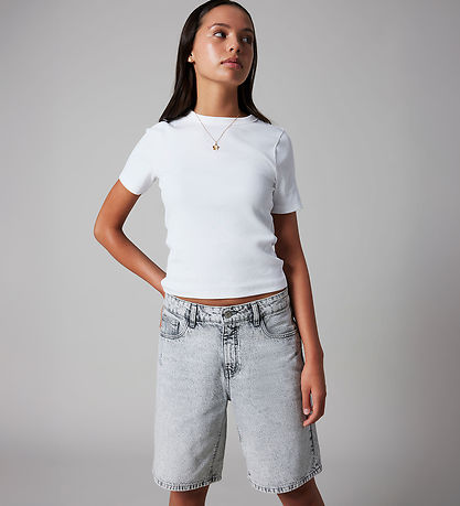 LMTD T-shirt - Noos - Rib - Short - NlfHinaja - Bright White