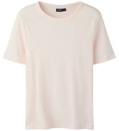 LMTD T-shirt - Noos - Rib - Short - NlfHinaja - Pink Marshmallow