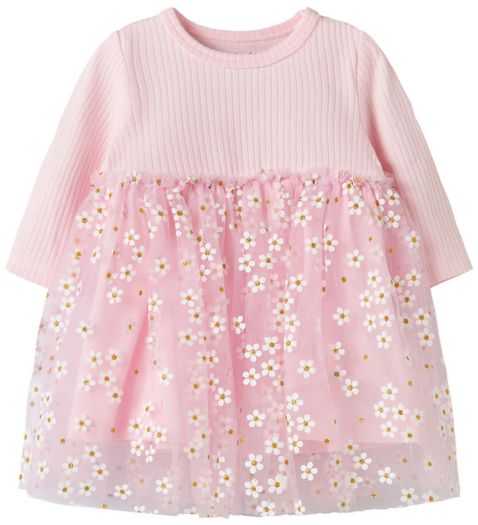 NAME IT Kjole Floral Cradle Pink