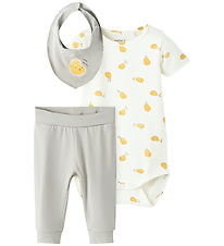 Name It Gaveæske - Busker/Body k/æ/Savlesmæk - Chateau Gray