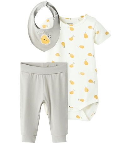 Name It Gaveæske - Busker/Body k/æ/Savlesmæk - Chateau Gray