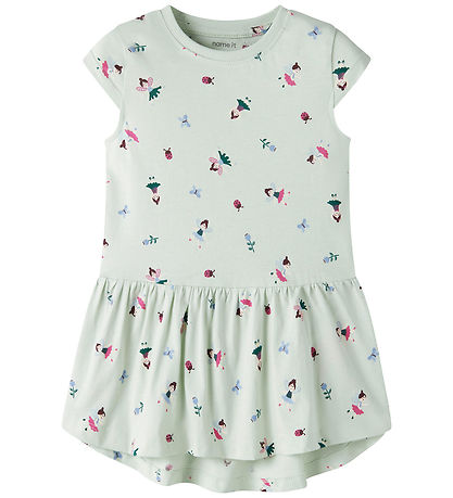 Name It Kjole - Noos - NmfVigga - Pale Aqua/Fairy Garden