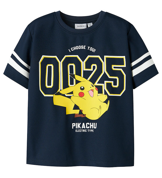 Name It T-shirt Navy Blazer Med Pokémon Print - Str. 2y 92cm