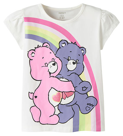 Name It T-shirt - NmfMyma - Bright White/Carebears