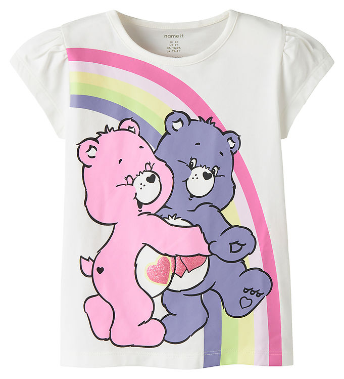 Name It T-shirt - NmfMyma - Bright White/Carebears