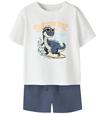 Name It Shortssæt - NmmVigor - Bright White/Summer Time