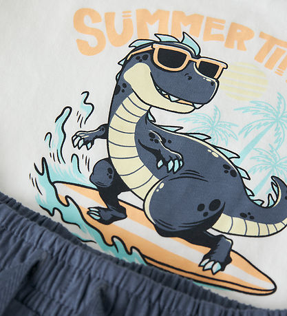 Name It Shortssæt - NmmVigor - Bright White/Summer Time