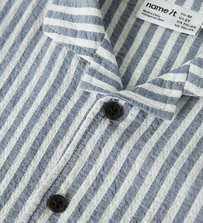 Name It Skjorte  - NmmFedenis - Vintage Indigo/Cloud Dancer