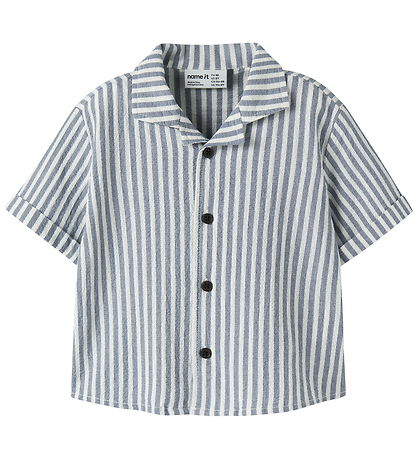 Name It Skjorte  - NmmFedenis - Vintage Indigo/Cloud Dancer
