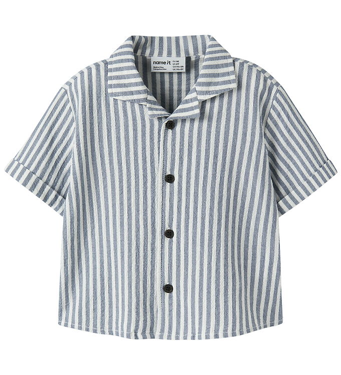 Name It Skjorte - NmmFedenis - Vintage Indigo/Cloud Dancer