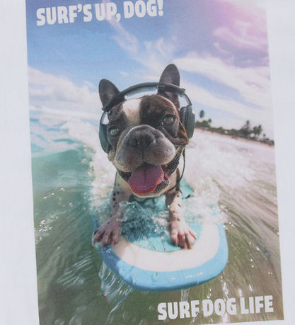 Name it T-shirt - NkmVoto - Bright White/Surf Dog