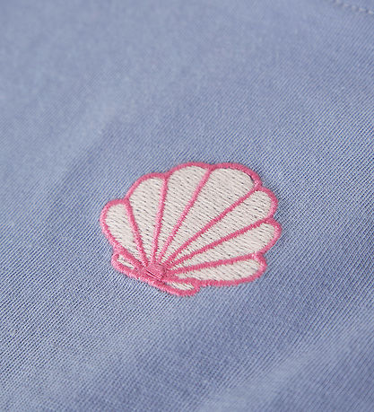 Name it T-shirt - NkfVictoria - Purple Impression/Shell Embroide