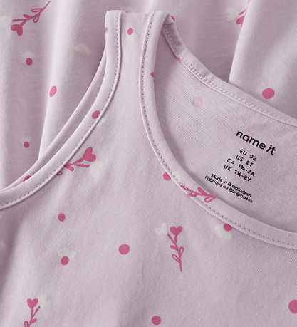 Name It Kjole - NmfVilinse - Lavender Fog/White Florals
