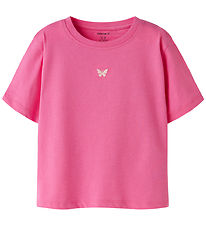 Name It T-shirt - NmfVictoria - Strawberry Moon/Butterfly Embroi