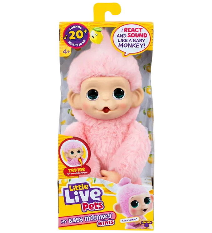 Little Live Pets Interaktiv Bamse - 15 cm - My Baby Mini Monkey