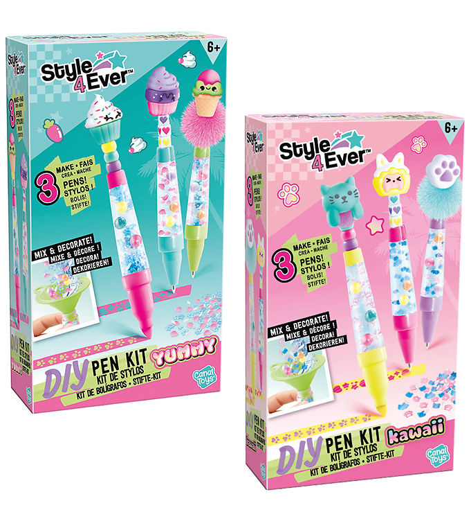Style 4 Ever Kreasæt - Kawaii - DIY Pen Maker - Assorteret