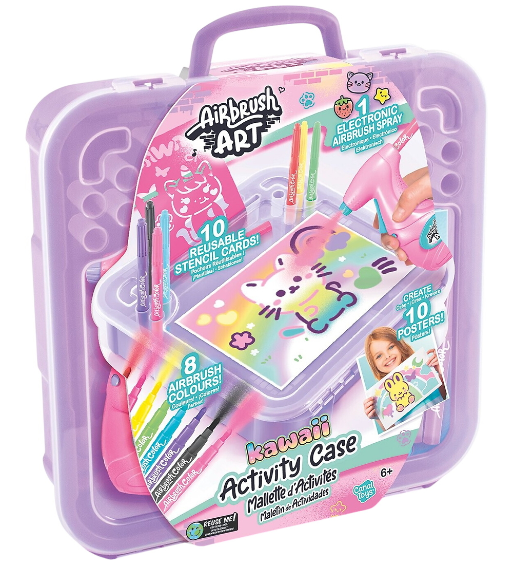 Airbrush Plush Aktivitätsfall - Airbrush Art - Kawaii - Airbrush Plush - One Size - Kreatives Spielset