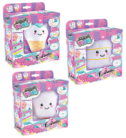 Airbrush Plush Bamse - Food'Tastic Mini - Assorteret